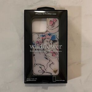 Wildflowers iPhone 13 Pro Max Case - White and Pink Floral